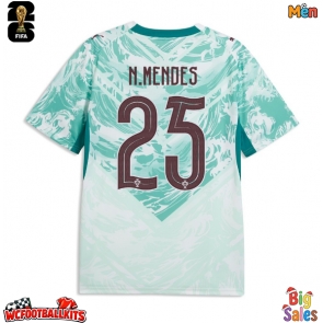 Portugal Nuno Mendes #25 Replica Away Stadium Shirt World Cup 2026 Short Sleeve